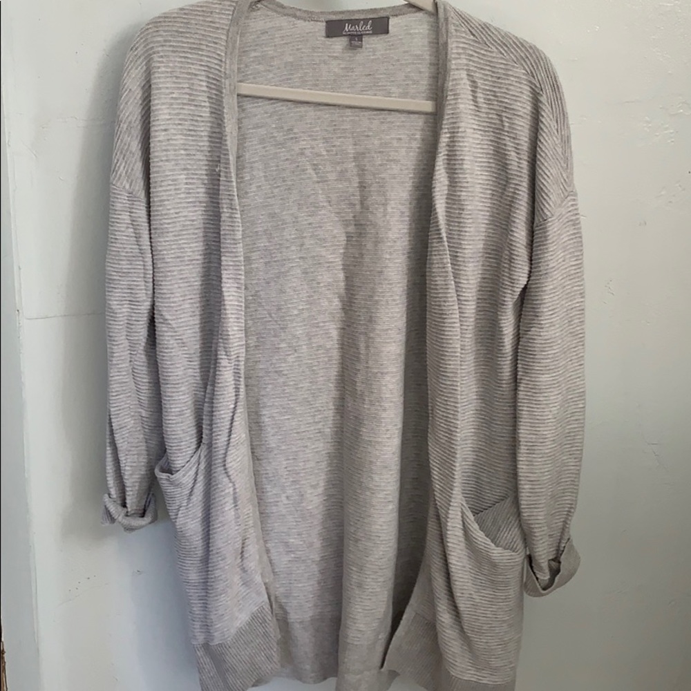 Gray cardigan
